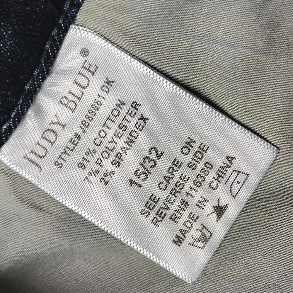 Judy Blue Mid Rise Tummy Control Straight Jeans Women's 15/32 Classic Effortless - Picture 10 of 13